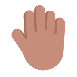 Raised Back of Hand: Medium Skin Tone — Microsoft