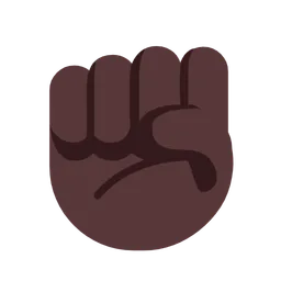 Raised Fist: Dark Skin Tone — Microsoft