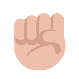 Raised Fist: Medium-Light Skin Tone — Microsoft