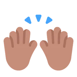 Raising Hands: Medium Skin Tone — Microsoft