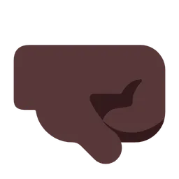 Right-Facing Fist: Dark Skin Tone — Microsoft