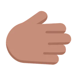 Rightwards Hand: Medium Skin Tone — Microsoft