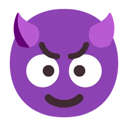 Smiling Face with Horns — Microsoft