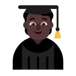 Student: Dark Skin Tone — Microsoft