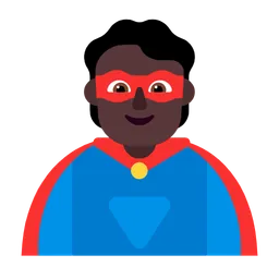 Superhero: Dark Skin Tone — Microsoft