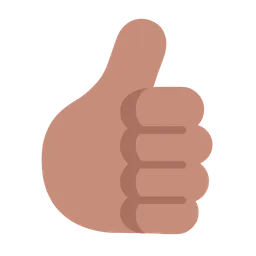 Thumbs Up: Medium Skin Tone — Microsoft