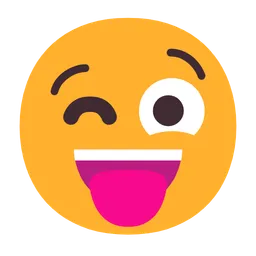 혀로 윙크하는 얼굴 — Microsoft