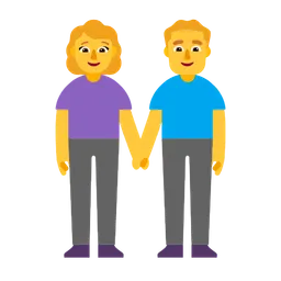 Man and Woman Holding Hands — Microsoft