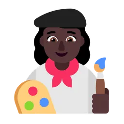 Woman Artist: Dark Skin Tone — Microsoft