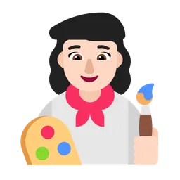 Woman Artist: Light Skin Tone — Microsoft