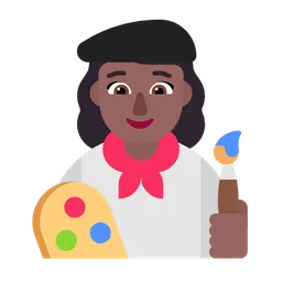Woman Artist: Medium-Dark Skin Tone — Microsoft