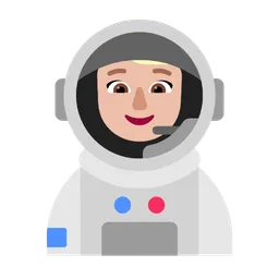 Woman Astronaut: Medium-Light Skin Tone — Microsoft