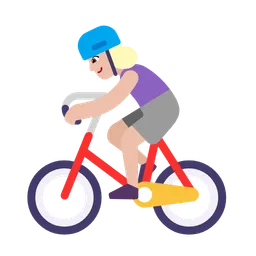 Woman Biking: Medium-Light Skin Tone — Microsoft