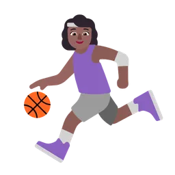 Woman Bouncing Ball: Medium-Dark Skin Tone — Microsoft