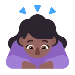 Woman Bowing: Medium-Dark Skin Tone — Microsoft