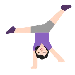 Woman Cartwheeling: Light Skin Tone — Microsoft