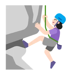 Woman Climbing: Light Skin Tone — Microsoft