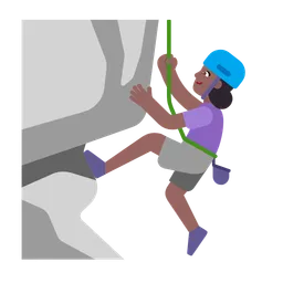 Woman Climbing: Medium-Dark Skin Tone — Microsoft