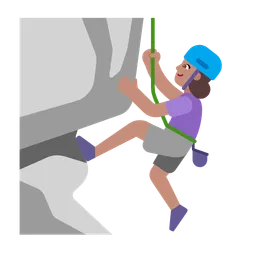 Woman Climbing: Medium Skin Tone — Microsoft