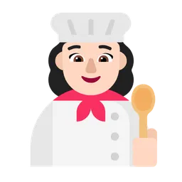 Woman Cook: Light Skin Tone — Microsoft