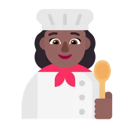 Woman Cook: Medium-Dark Skin Tone — Microsoft