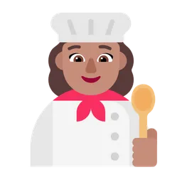 Woman Cook: Medium Skin Tone — Microsoft