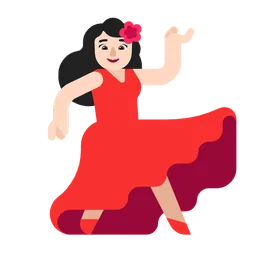 Woman Dancing: Light Skin Tone — Microsoft