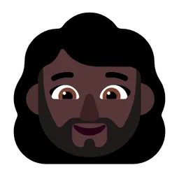 Woman: Dark Skin Tone, Beard — Microsoft