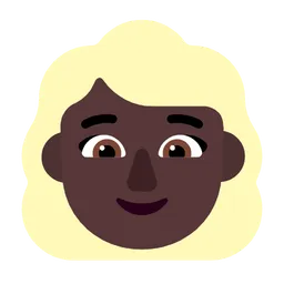 Woman: Dark Skin Tone, Blond Hair — Microsoft