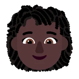 Woman: Dark Skin Tone, Curly Hair — Microsoft
