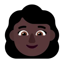 Woman: Dark Skin Tone — Microsoft