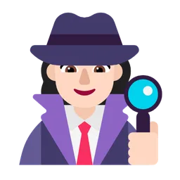 Woman Detective: Light Skin Tone — Microsoft