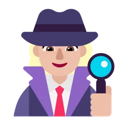 Woman Detective: Medium-Light Skin Tone — Microsoft