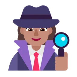 Woman Detective: Medium Skin Tone — Microsoft