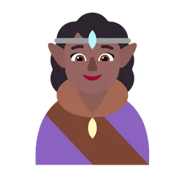 Woman Elf: Medium-Dark Skin Tone — Microsoft