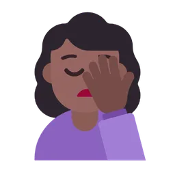 Woman Facepalming: Medium-Dark Skin Tone — Microsoft