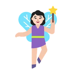 Woman Fairy: Light Skin Tone — Microsoft