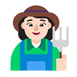 Woman Farmer: Light Skin Tone — Microsoft