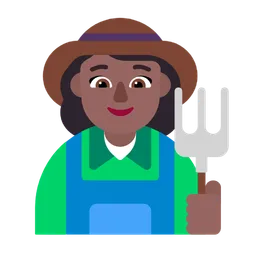 Woman Farmer: Medium-Dark Skin Tone — Microsoft