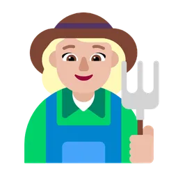 Woman Farmer: Medium-Light Skin Tone — Microsoft