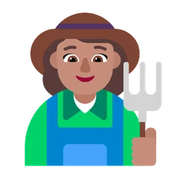 Woman Farmer: Medium Skin Tone — Microsoft