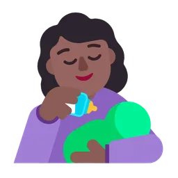 Woman Feeding Baby: Medium-Dark Skin Tone — Microsoft