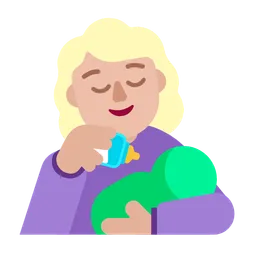Woman Feeding Baby: Medium-Light Skin Tone — Microsoft