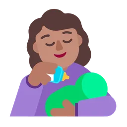 Woman Feeding Baby: Medium Skin Tone — Microsoft