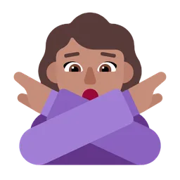 Woman Gesturing No: Medium Skin Tone — Microsoft
