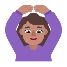 Woman Gesturing OK: Medium Skin Tone — Microsoft