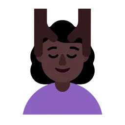 Woman Getting Massage: Dark Skin Tone — Microsoft