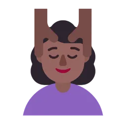 Woman Getting Massage: Medium-Dark Skin Tone — Microsoft