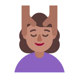 Woman Getting Massage: Medium Skin Tone — Microsoft