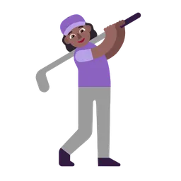 Woman Golfing: Medium-Dark Skin Tone — Microsoft